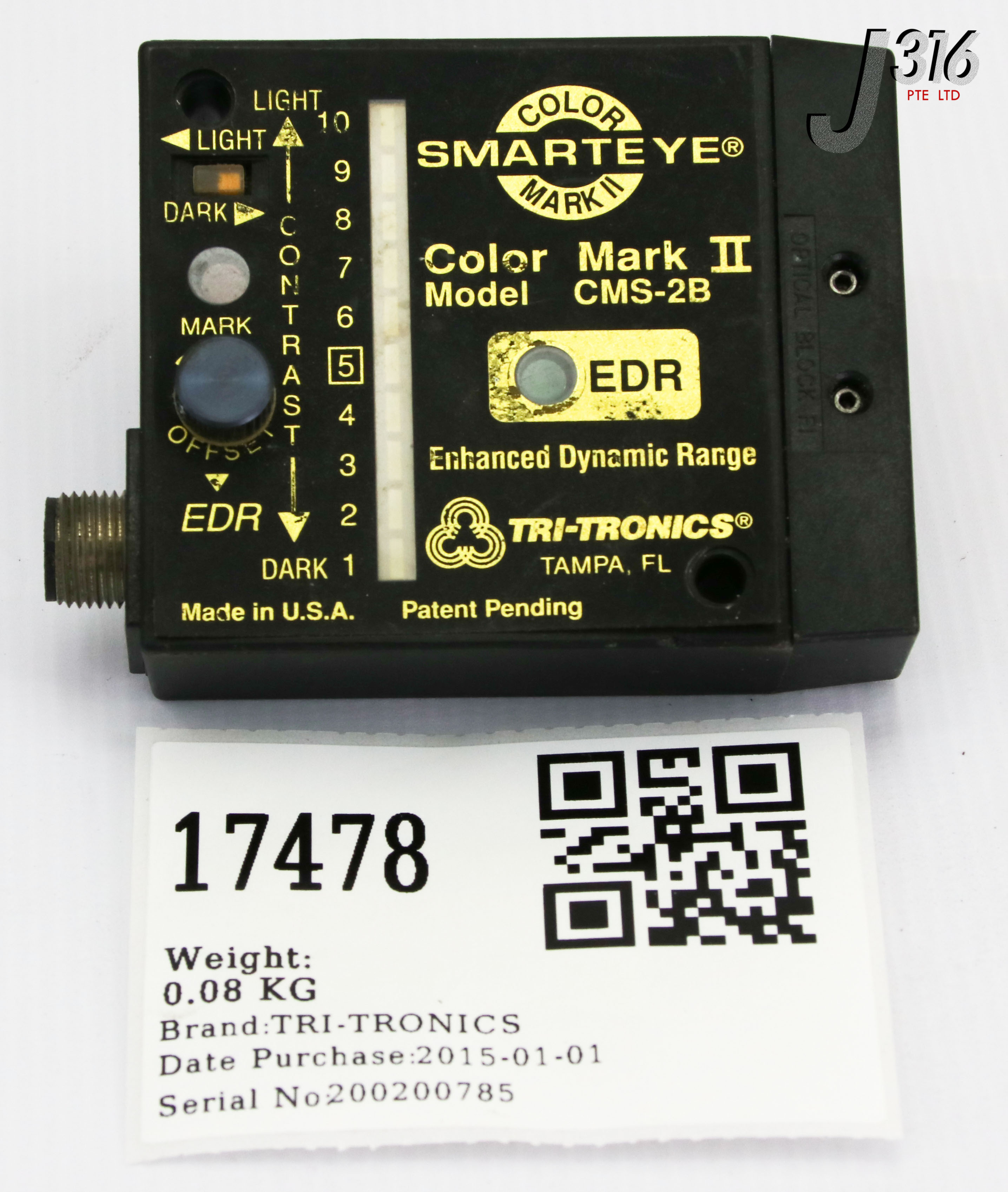 17478 TRI-TRONICS SMARTEYE COLOR MARK II CONTRAST SENSOR CMS-2B ...